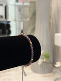 Czech Crystal and Heavy Gold Plated Beaded Bracelet