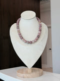 Chunky Gemstone Necklace Adjustable 16-20” with .925 Silver Fittings