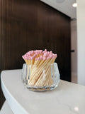 Crystal Match Stick Holder With Matches - Pink