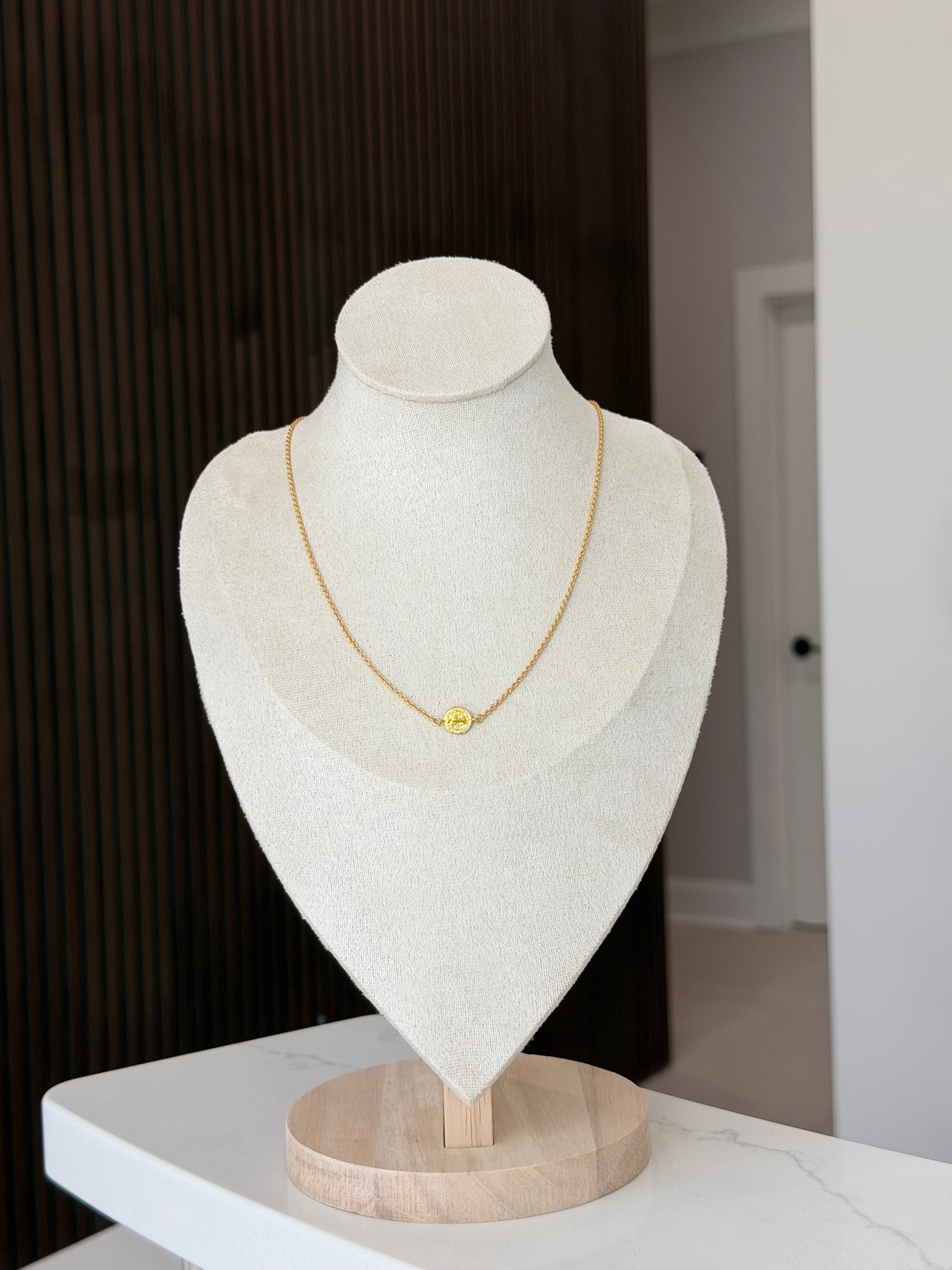 St. Benedict Metal Chain Necklace | Gold Color