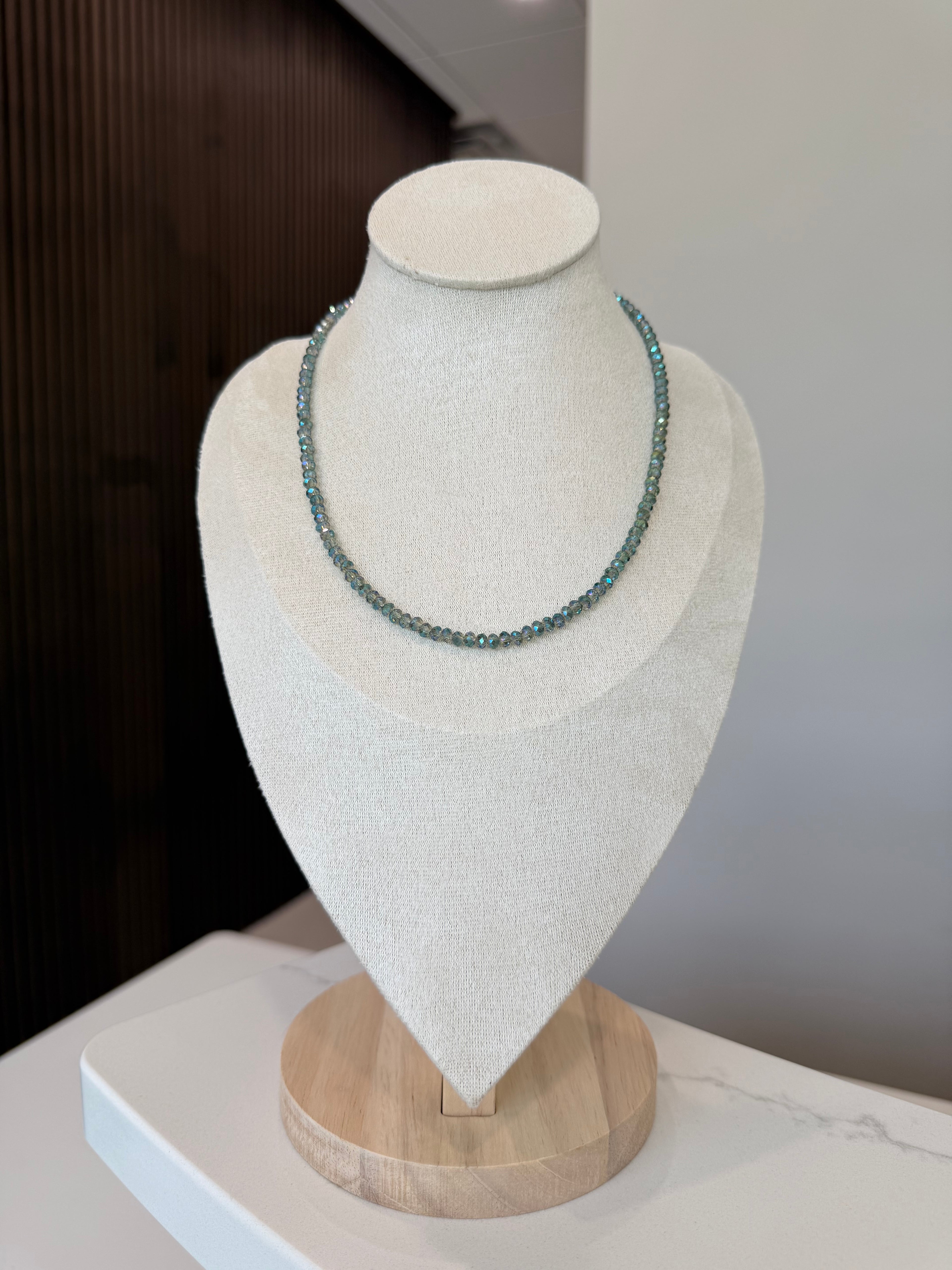 Glass & Gold Plated Hardware Necklace
