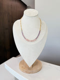 Glass & Crystal Gold Plated Hardware Necklace