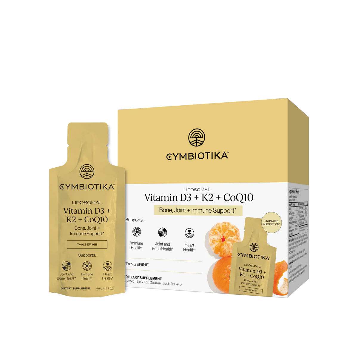 Liposomal Vitamin D3 + K2 + CoQ10 | Single Pouch